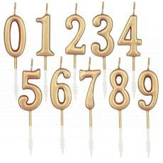 Champagne Number Candle
