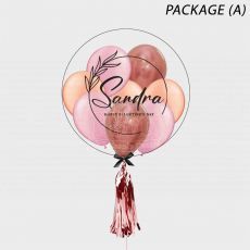 Rose Gold Personalised Bubble BalloonL