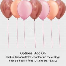 Helium Balloon Rose Gold Balloon