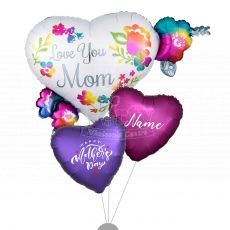 Mother's Day Love You Mom Watercolour Balloon
