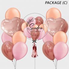 Rose Gold Personalised Bubble Balloon
