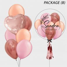 Rose Gold Personalised Bubble Balloon