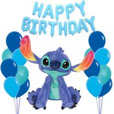 Disney Stitch Giant Birthday Balloon Package