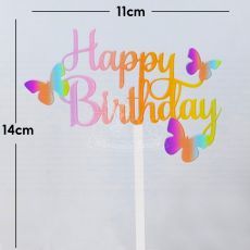 Butterfly Cake Topper Happy Birthday