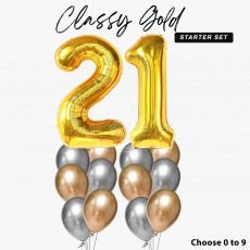 Classy Gold 21st Birthday Balloon Party Wholesale