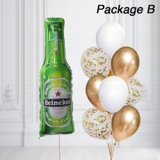 Heineken Beer Personalised Helium Balloon Package