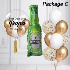 Heineken Beer Personalised Helium Balloon Package