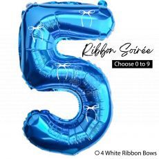 Blue Number Balloon Ribbon Soiree Coquette Party