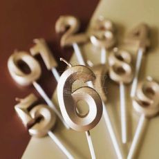 Diamond Gold Number Candle