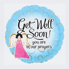 Get Well Soon Angel Prayers Foil Balloon