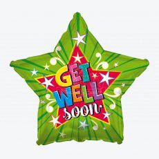 Get Well Soon Lime Burst Balloon