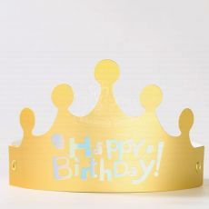 Gold Happy Birthday Party Crown