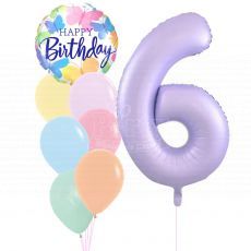 Happy Birthday Number Butterfly Helium Balloon