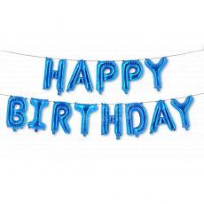 Happy Birthday Blue Foil Balloon
