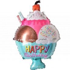 Happy Birthday Ice Cream Cup Balloon