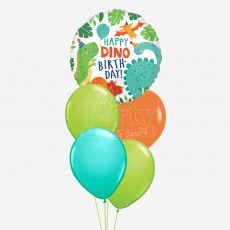 Happy Dino Birthday Foil Balloon Bouquet