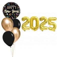 Happy New Year Balloons 2025 Countdown Party
