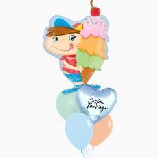 Personalized Ice Cream Boy Balloon Bouquet