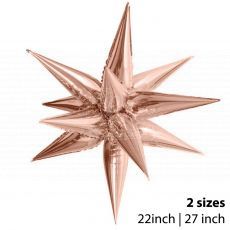 Rose Gold Star Burst Foil Balloon Party Wholesale
