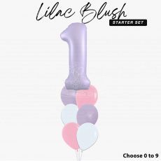 Lilac First Birthday Number Balloon Package