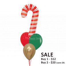 Merry Christmas Candy Cane Balloon Bouquet
