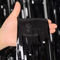 Black Tinsel Curtain Backdrop