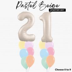Pastel Beige 21st Birthday Balloon Party Wholesale