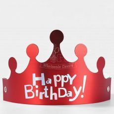 Happy Birthday Red Party Crown