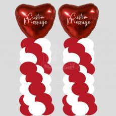 Red Heart Love Balloon Columns
