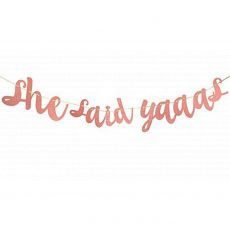 She Said Yes Bridal Shower Banner