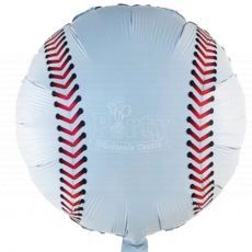 White Baseball Sports Foil Balloon