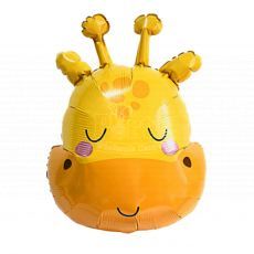 Adorable Giraffe Head Jungle Foil Balloon