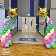Curved Star Balloon Column Singapore