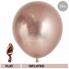Chrome Rose Gold Helium Latex Balloon Singapore