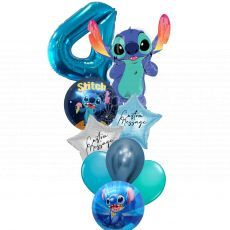 Disney Stitch Number Balloon Bouquet