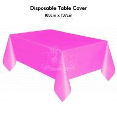 Fuchsia Disposable Table Cover Party Supplies