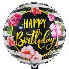 Happy Birthday Aloha Hibiscus Balloon Party Wholesale