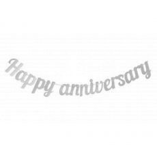 Happy Anniversary Silver banner Party Supplies