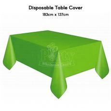 Lime Green Disposable Table Cover Party Supplies