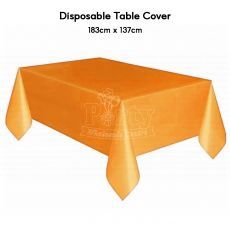 Orange Disposable Table Cover Party Supplies