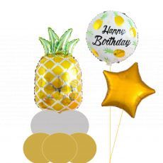 Yellow Pineapple Birthday Balloon Set