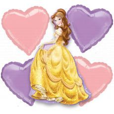 Princess Belle Beauty and the Beast Supershape Balloon Bouquet