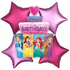 Disney Princess Pink Cake Balloon Bouquet