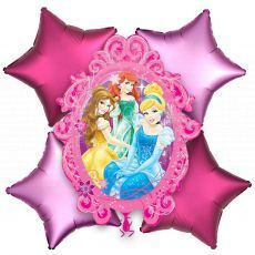Disney Princess Pink Castle Balloon Bouquet