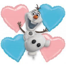 Frozen Disney Princess Snowman Olaf Foil Balloon Bouquet