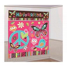 Garden Owl Birthday Scene Setter Banner