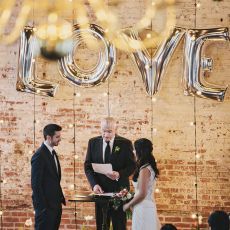 Wedding LOVE Silver Letter Balloons