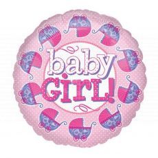 Baby Girl Carriage Foil Balloon