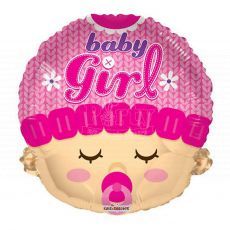Baby Girl Head Shape Foil Balloon