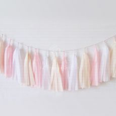 Baby Pink Paper Tassel Garland Decoration